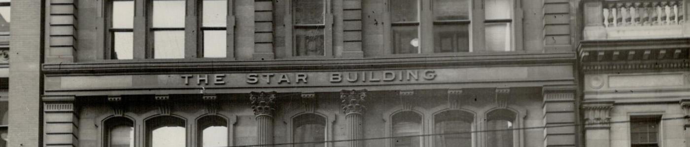 Toronto Star Building exterior, circa 1920
